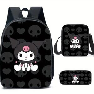 NWT Kuromi 3 Piece Set | Backpack, Lunchbox & Pencil Case